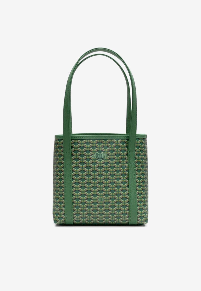 PINEL et PINEL XS Colette Coated Canvas Monogram Tote Bag Emerald A-22-06414_EMERALD