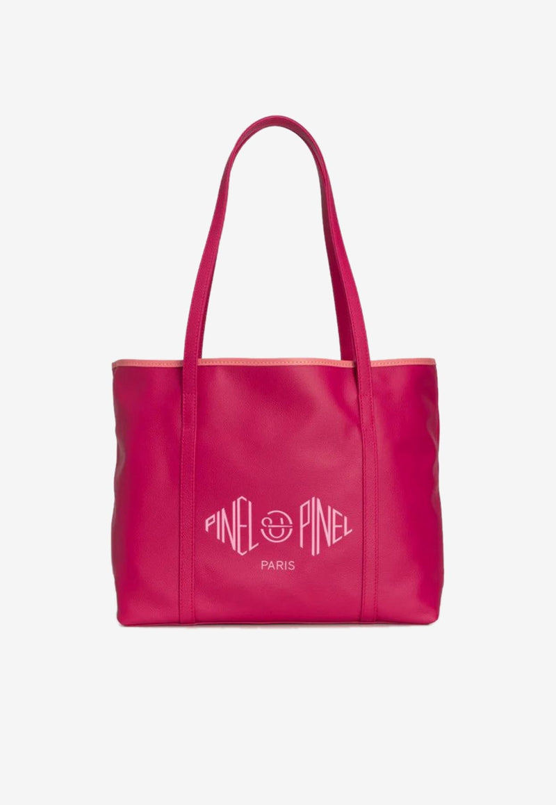 PINEL et PINEL Medium Colette Calf Leather Tote Bag Fuchsia A-22-06426_FUCHSIA