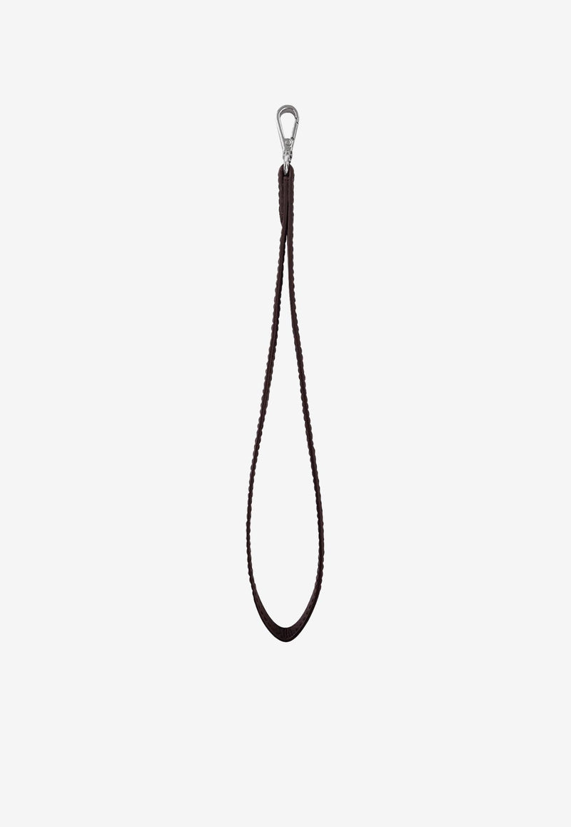 PINEL et PINEL Detachable Hand Strap in Calf Leather Brown A-22-06432_BROWN
