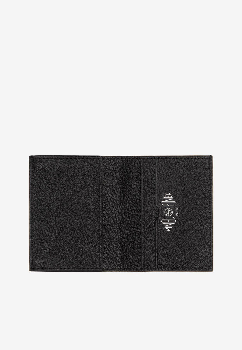 PINEL et PINEL Pipo 2C Grained Leather Cardholder Black A-22-06467_BLACK