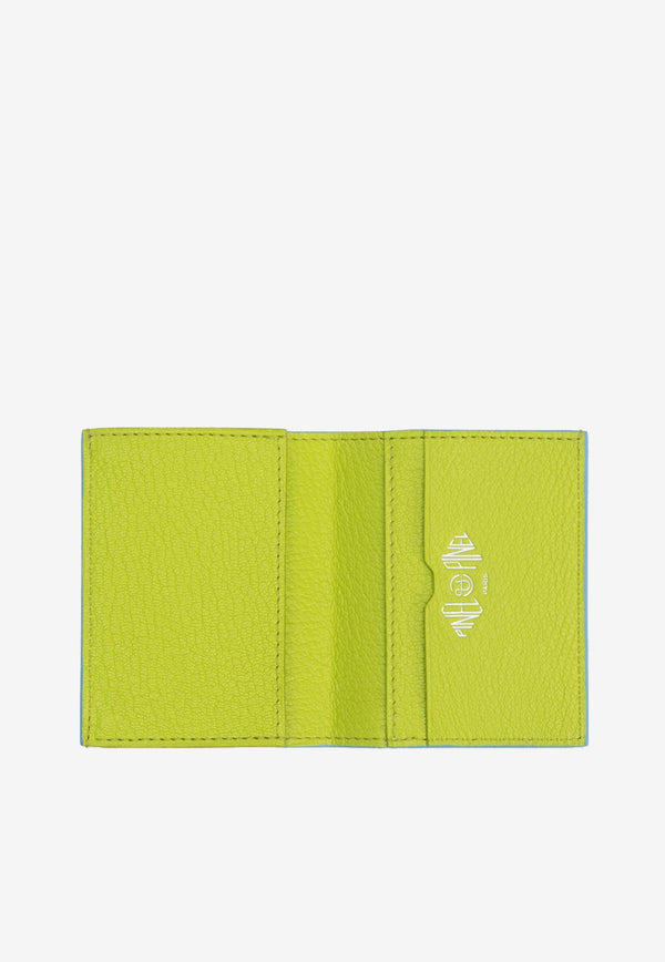 PINEL et PINEL Pipo 2C Grained Leather Cardholder Pistachio A-22-06470_PISTACHIO