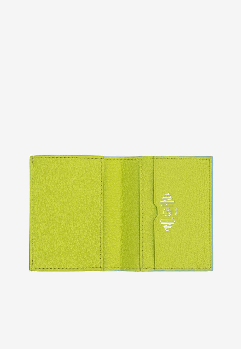 PINEL et PINEL Pipo 2C Grained Leather Cardholder Pistachio A-22-06470_PISTACHIO