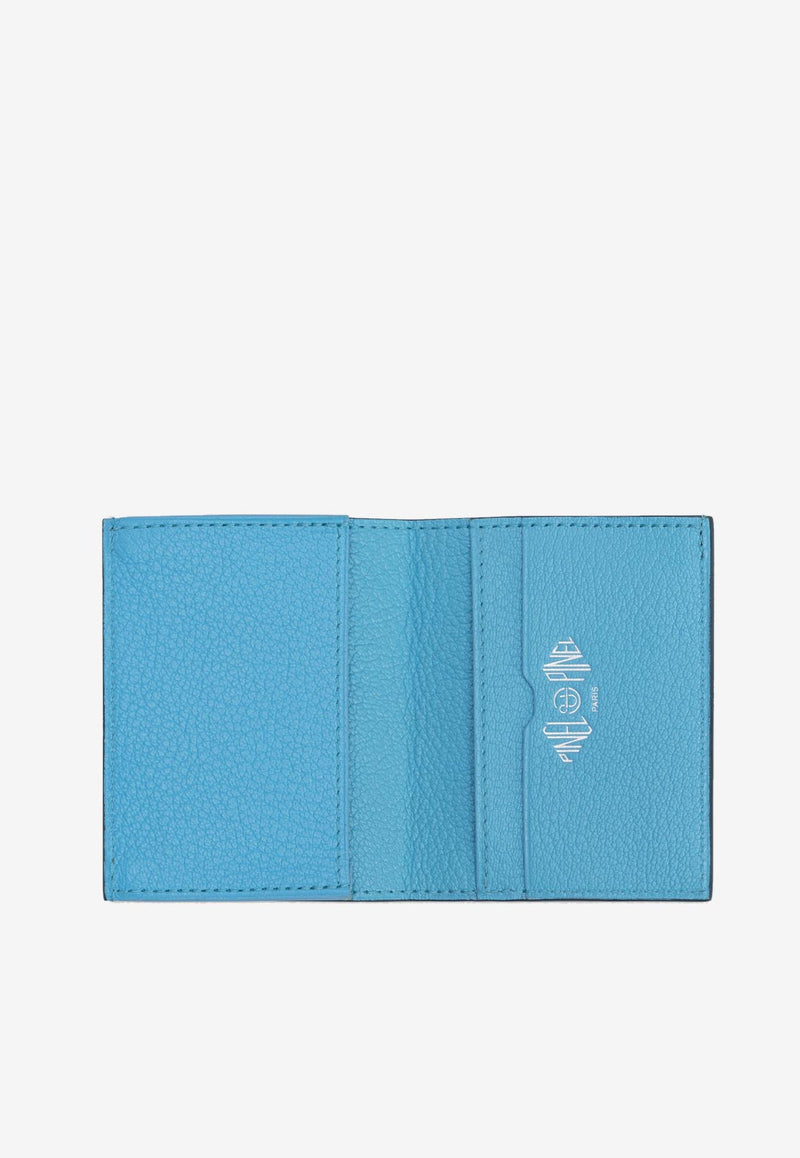 PINEL et PINEL Pipo 2C Grained Leather Cardholder Light Blue A-22-06471_LIGHT BLUE