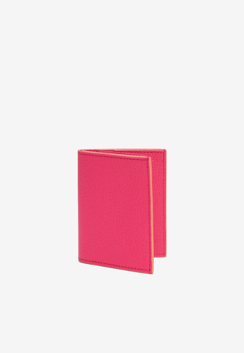 PINEL et PINEL Pipo 2C Grained Leather Cardholder Fuchsia A-22-06474_FUCHSIA