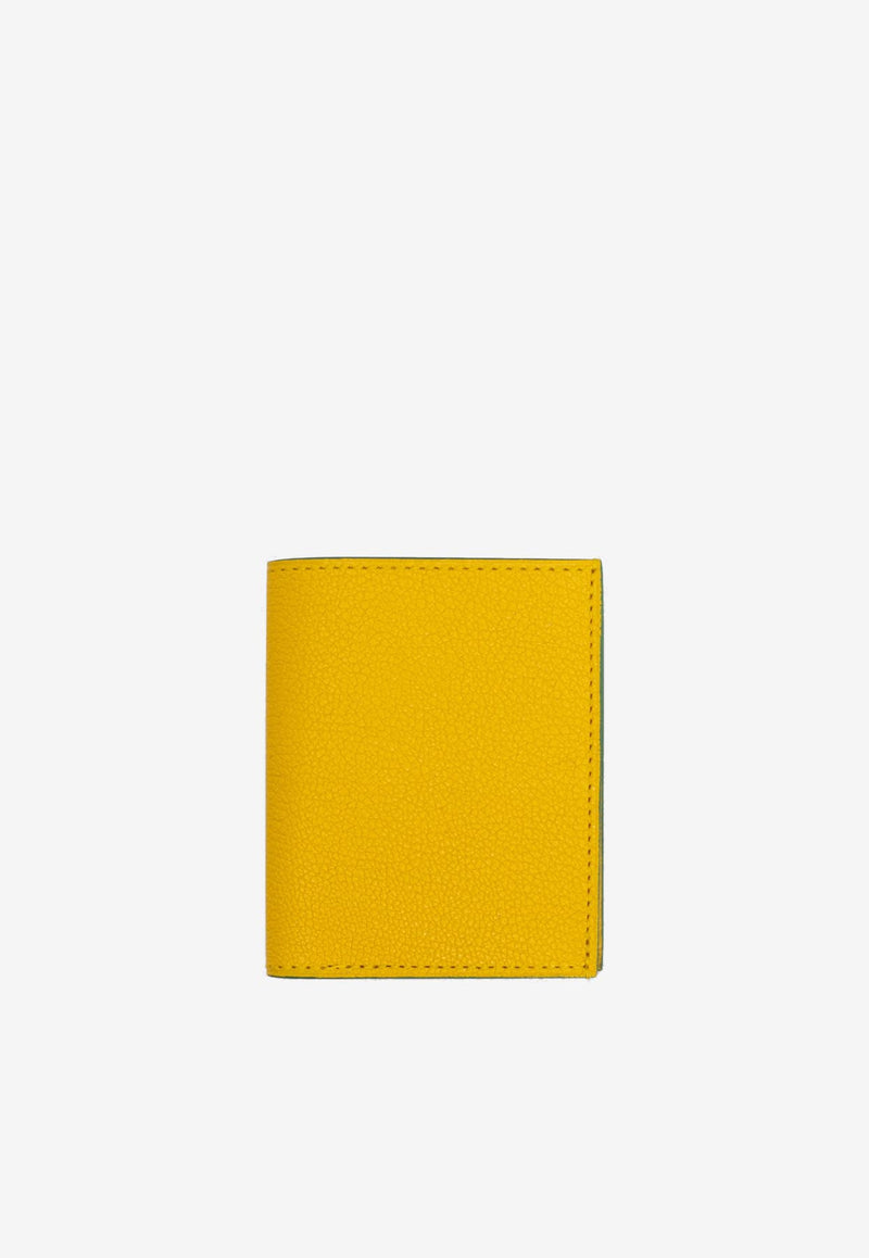 PINEL et PINEL Pipo 2C Grained Leather Cardholder Yellow A-22-06476_YELLOW
