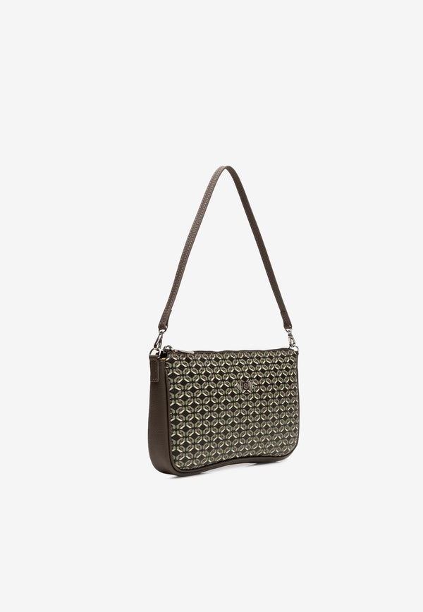 PINEL et PINEL Noemie Coated Canvas Shoulder Bag Black A-22-06490_BLACK