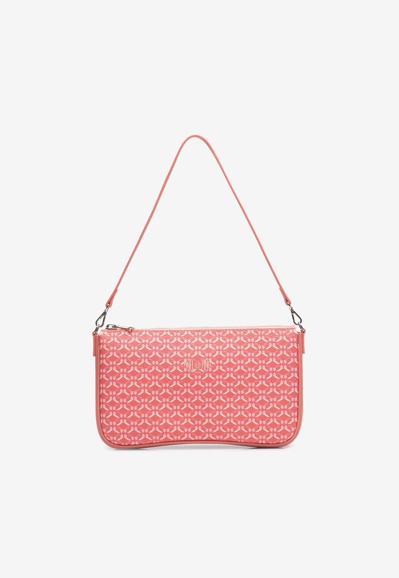 PINEL et PINEL Noemie Coated Canvas Shoulder Bag Pink A-22-06496_PINK