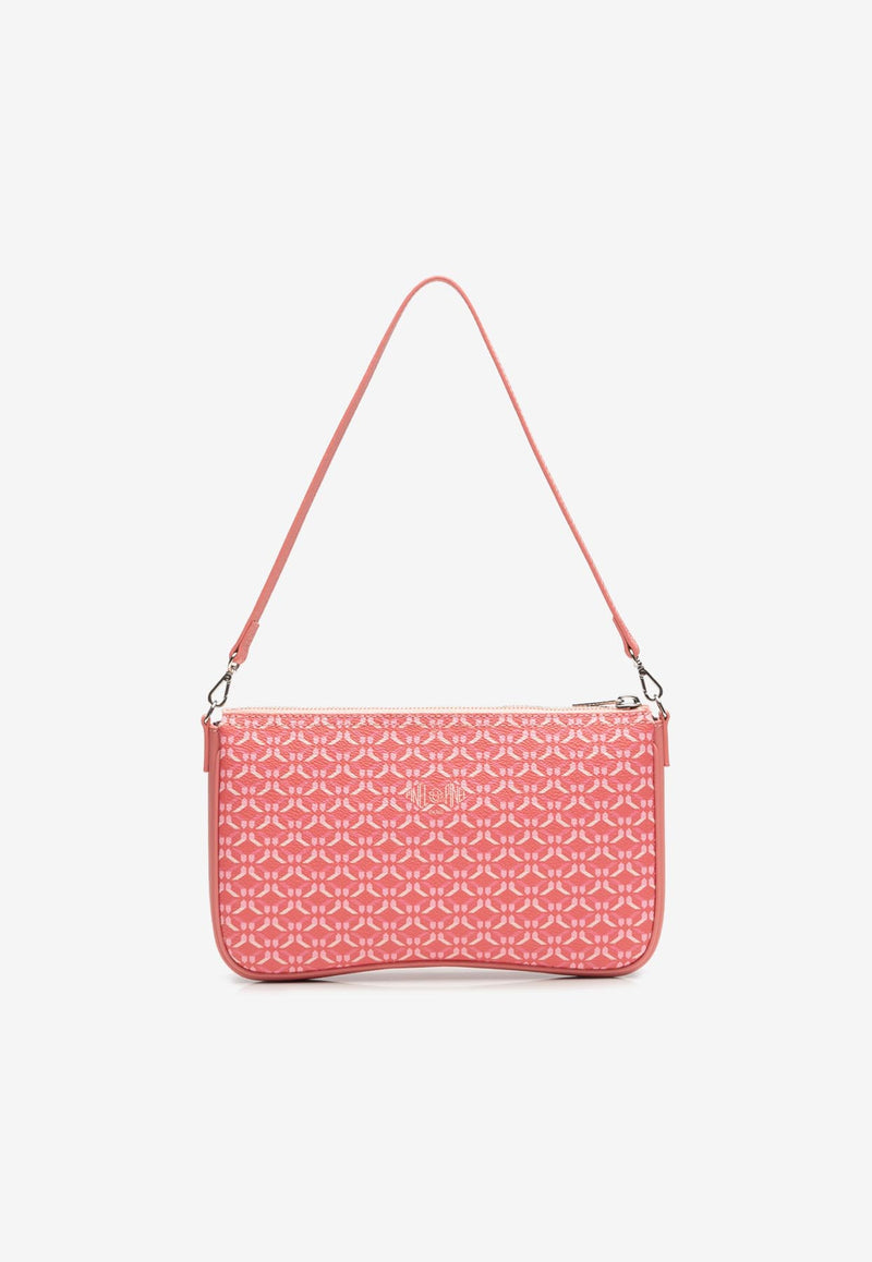 PINEL et PINEL Noemie Coated Canvas Shoulder Bag Pink A-22-06496_PINK