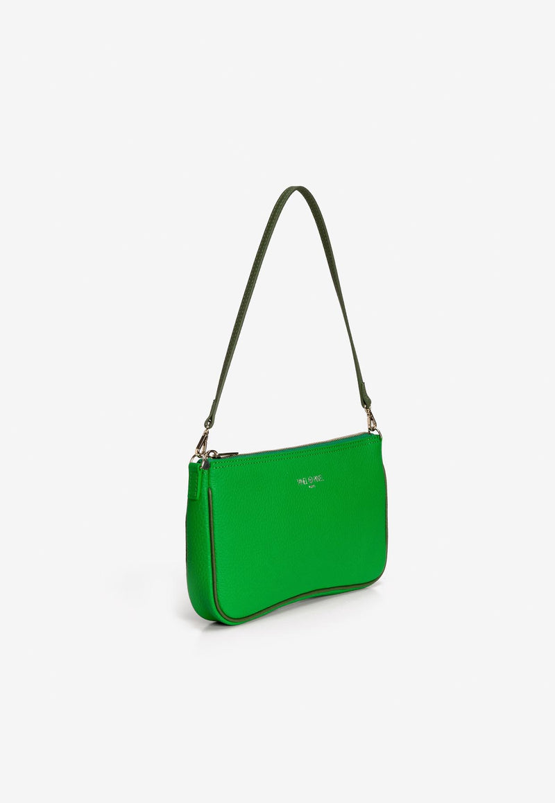 PINEL et PINEL Noemie Taurillon Leather Shoulder Bag Green A-22-06500_GREEN