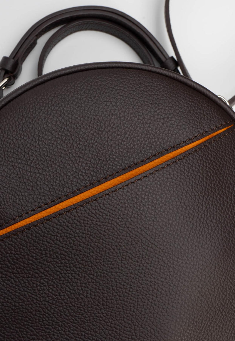 PINEL et PINEL Gloria Coated Canvas Shoulder Bag Brown A-22-06534_BROWN