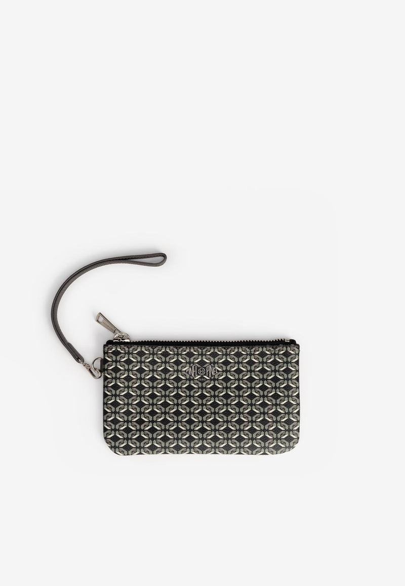 PINEL et PINEL XS Dominik Coated Canvas Zip Pouch Black A-22-06541_BLACK