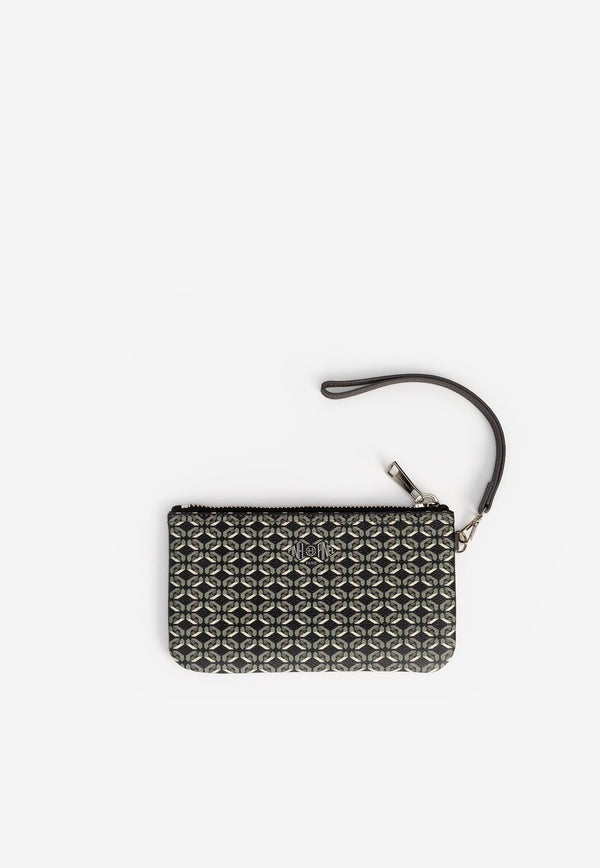 PINEL et PINEL XS Dominik Coated Canvas Zip Pouch Black A-22-06541_BLACK