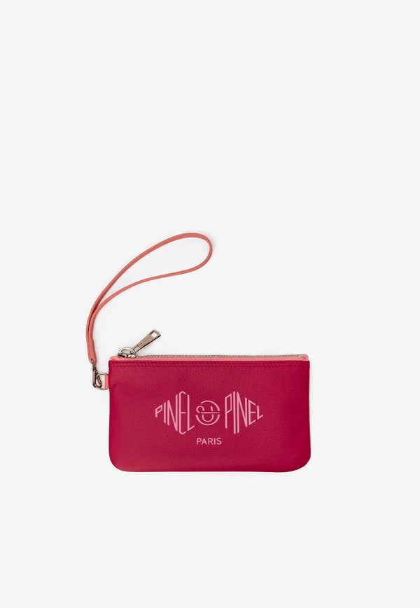 PINEL et PINEL XS Dominik Calfskin Zip Pouch Fuchsia A-22-06558_FUCHSIA