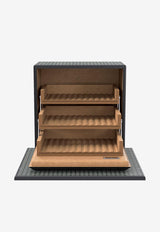 PINEL et PINEL Logo Monogram Cigar Humidor Black A-22-06673_BLACK