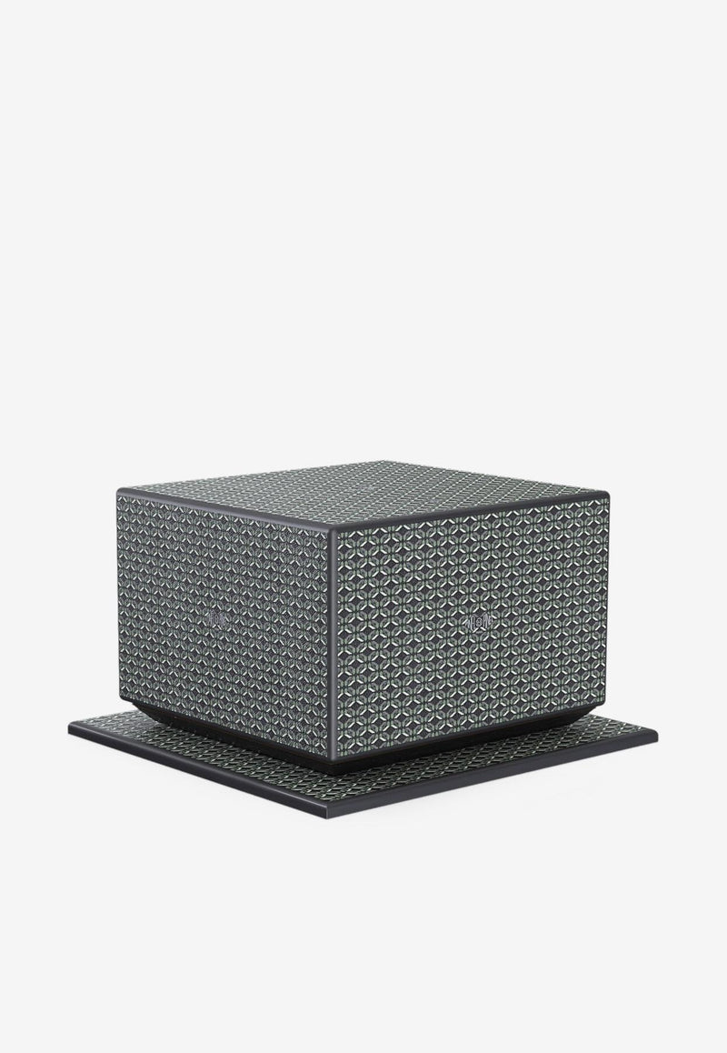 PINEL et PINEL Logo Monogram Cigar Humidor Black A-22-06673_BLACK