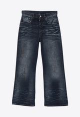 Acne Studios Logo Patch Wide-Leg Jeans Blue A00499DE/P_ACNE-838