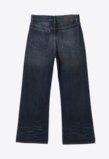 Acne Studios Logo Patch Wide-Leg Jeans Blue A00499DE/P_ACNE-838