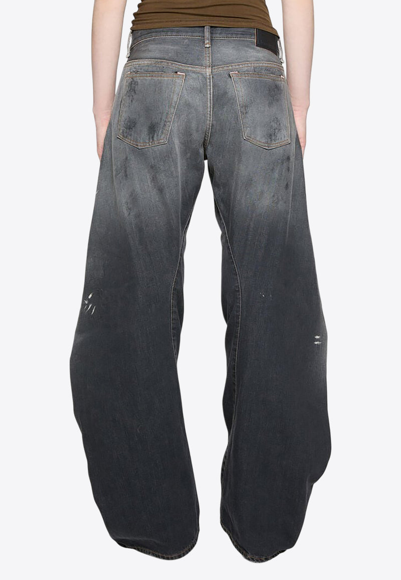 Acne Studios Washed Distressed Baggy Jeans Gray A0051530DE/Q_ACNE-900