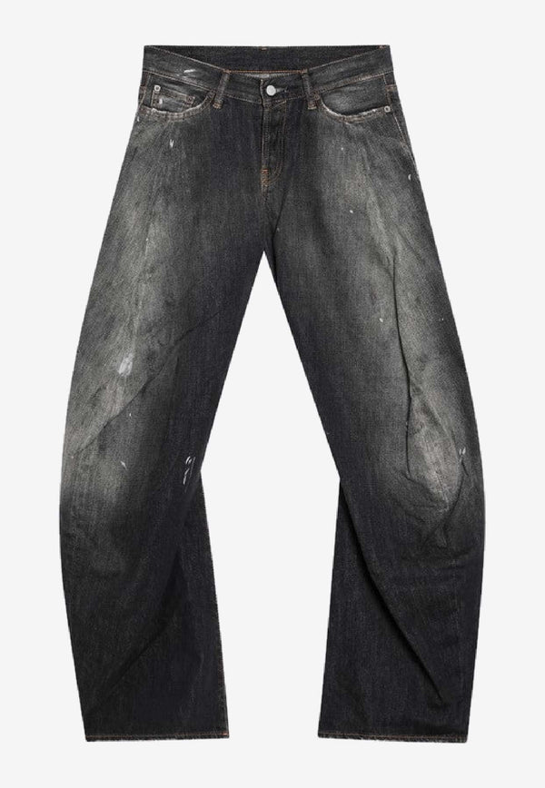 Acne Studios Distressed Faded Jeans  Black A00515CO/R_ACNE-900