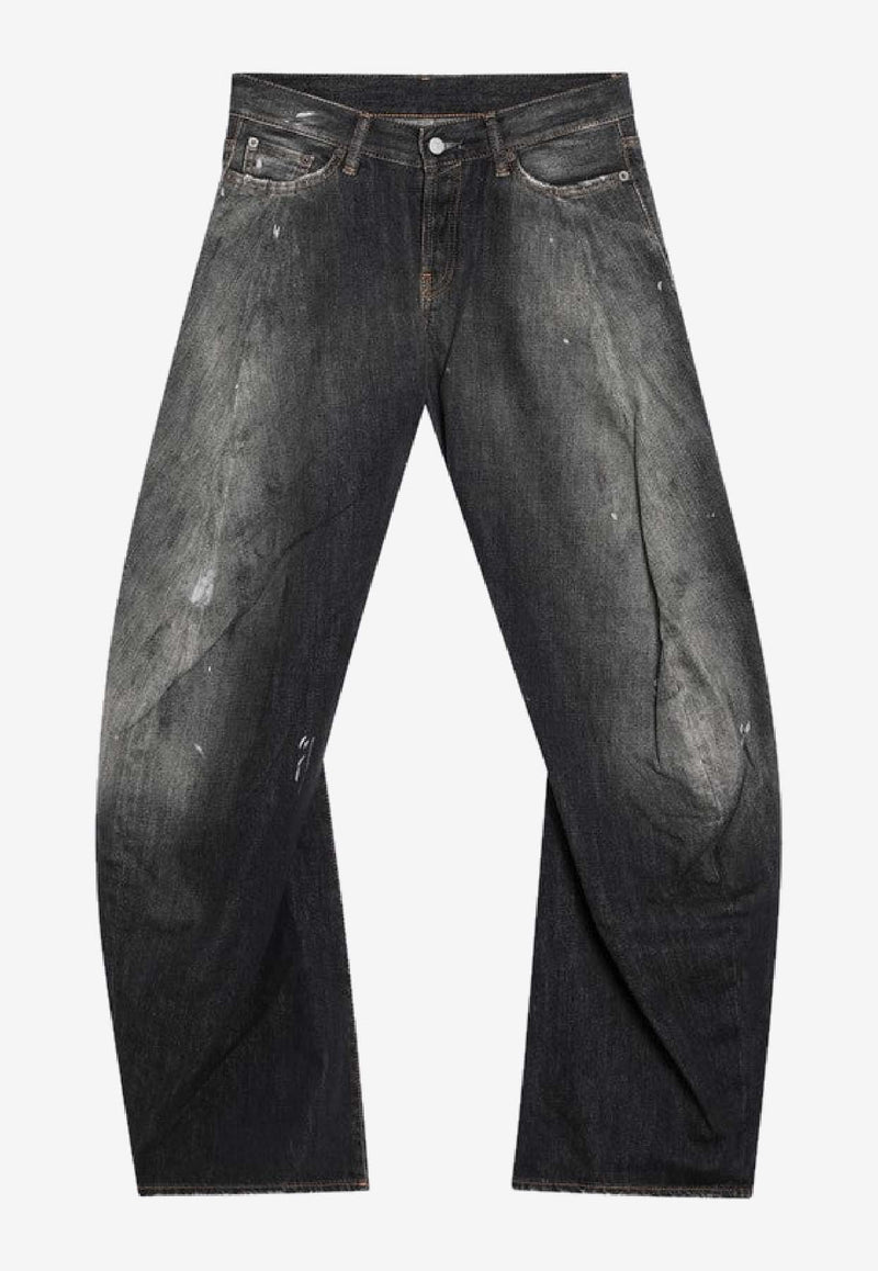 Acne Studios Distressed Faded Jeans  Black A00515CO/R_ACNE-900