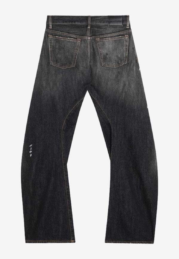 Acne Studios Distressed Faded Jeans  Black A00515CO/R_ACNE-900