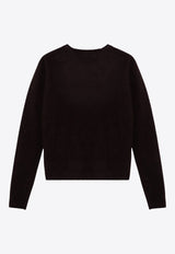 Roberto Collina Cashmere and Silk Crewneck Sweater Brown A01001A01/P_ROBER-08