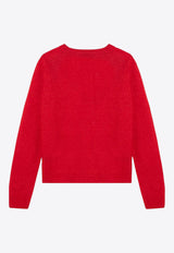 Roberto Collina Cashmere and Silk Crewneck Sweater Red A01001A01/P_ROBER-38