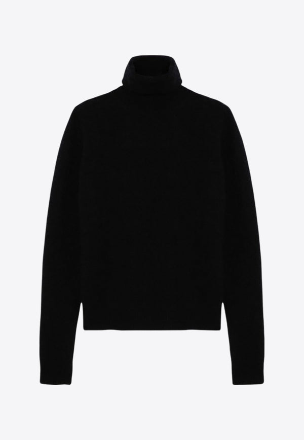 Roberto Collina Cashmere-Blend Turtleneck Sweater Black A01003A01/P_ROBER-09