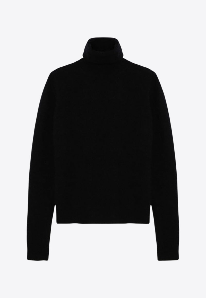 Roberto Collina Cashmere-Blend Turtleneck Sweater Black A01003A01/P_ROBER-09