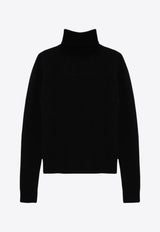 Roberto Collina Cashmere-Blend Turtleneck Sweater Black A01003A01/P_ROBER-09