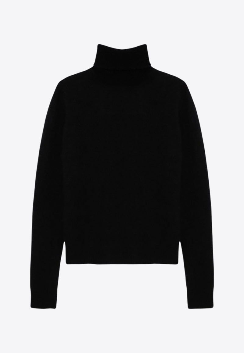 Roberto Collina Cashmere-Blend Turtleneck Sweater Black A01003A01/P_ROBER-09