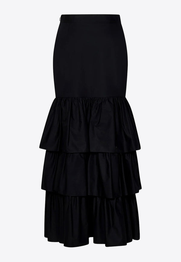 Moschino High-Waist Ruffled Maxi Skirt A0114 0431 0555 Black