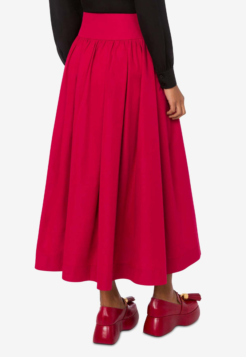 Moschino A-line Maxi Skirt A011855300197 0197 Red