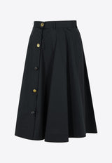 Moschino Flared Buttoned Skirt Black A0126 0531 0555