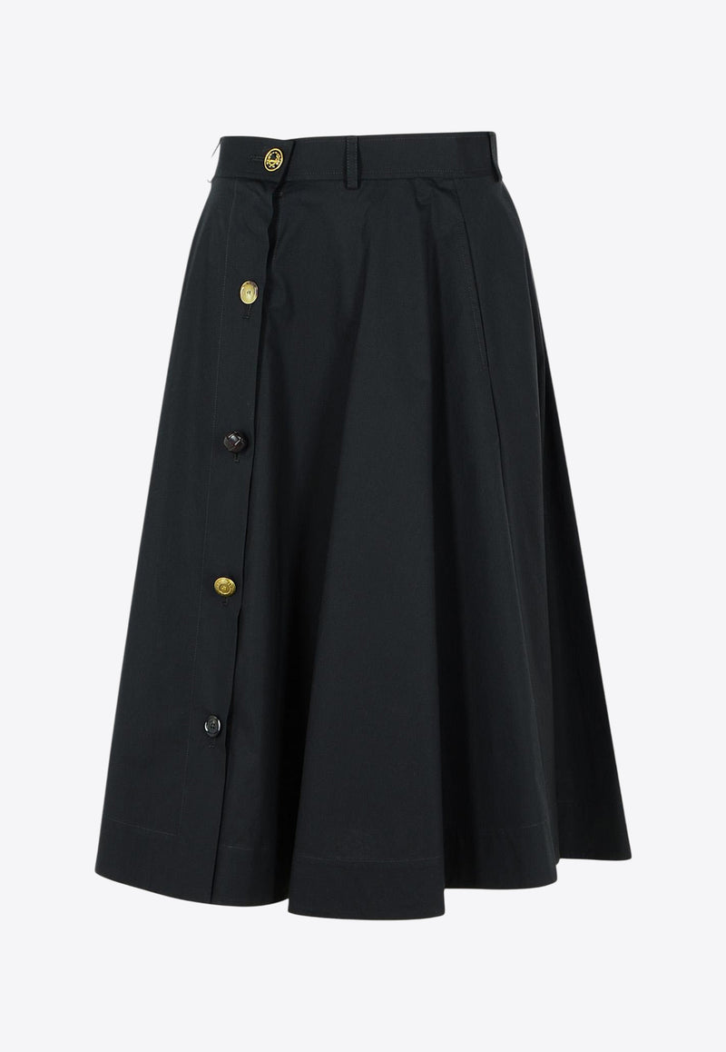 Moschino Flared Buttoned Skirt Black A0126 0531 0555
