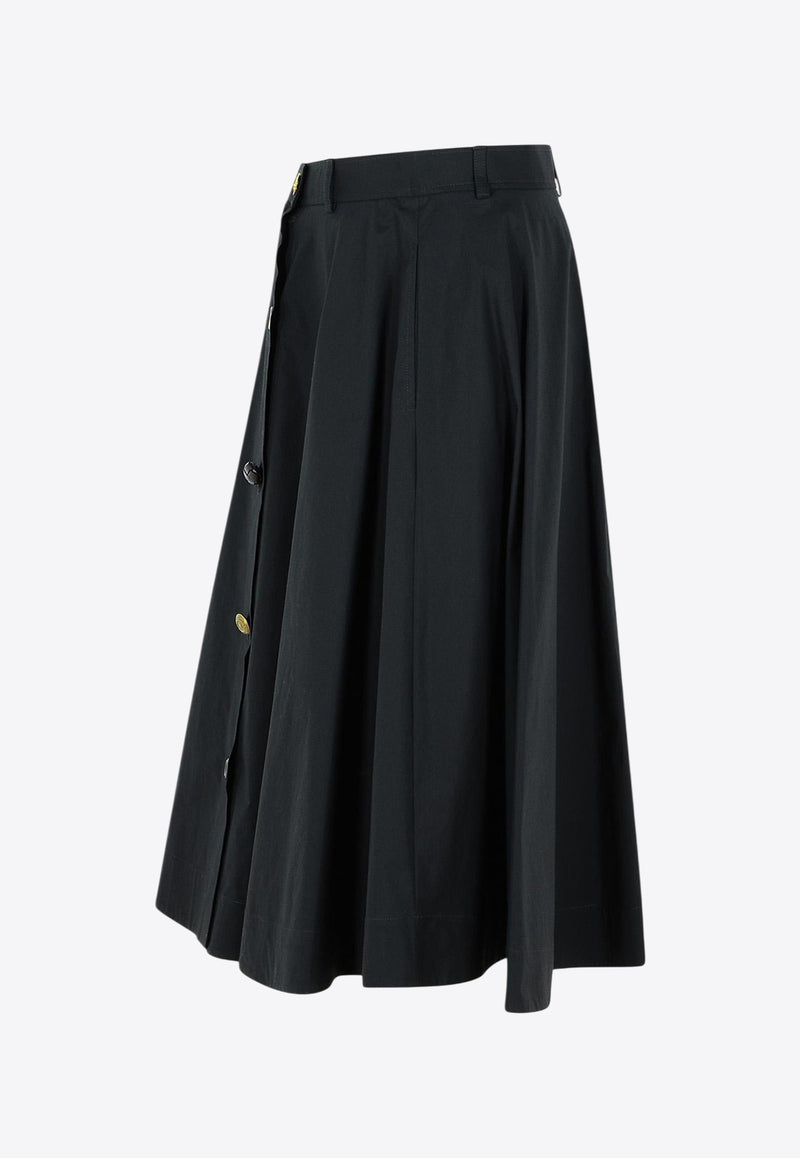 Moschino Flared Buttoned Skirt Black A0126 0531 0555
