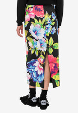 Moschino Floral Print Pencil Midi Skirt Multicolor A0127 565 1555