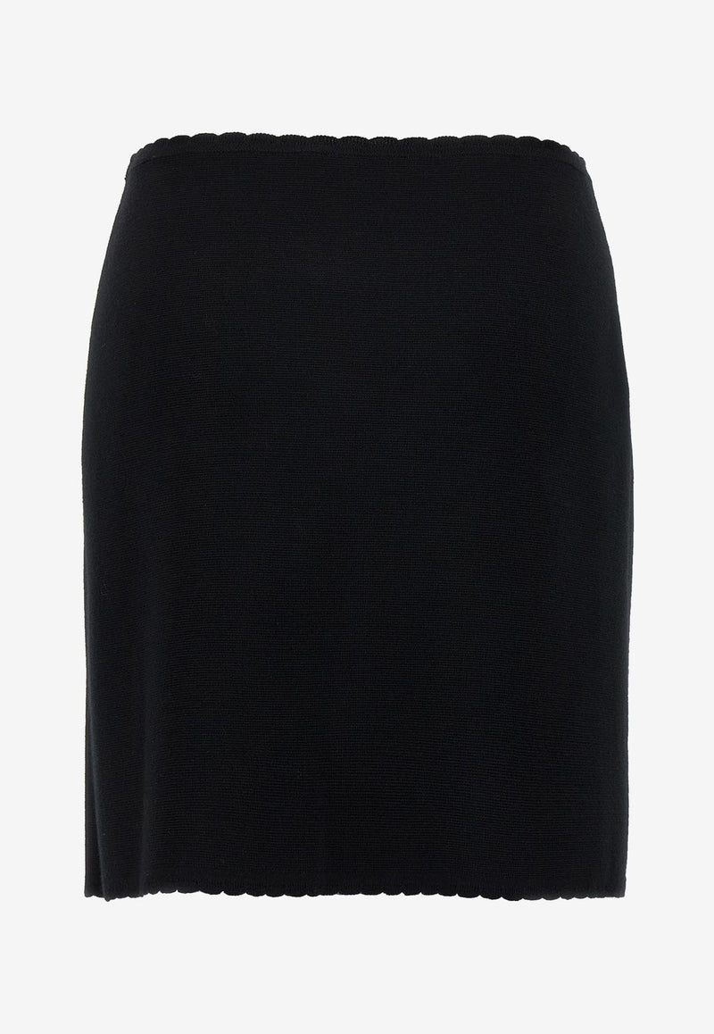 Moschino Wool Mini Chain Skirt Black A0180 5500 0555