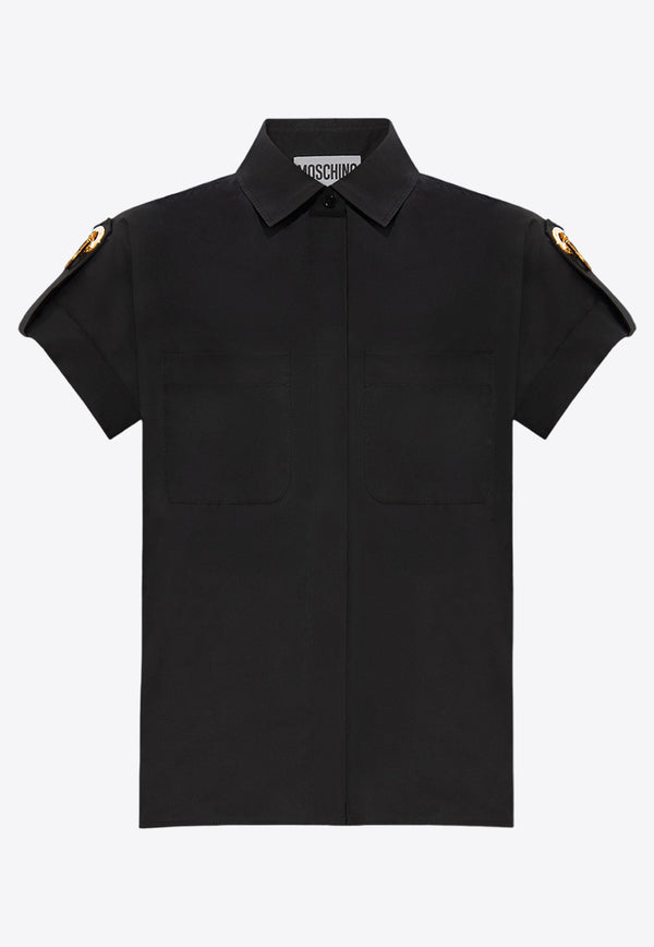 Moschino Logo Short-Sleeved Shirt A0207 0531 0555 Black