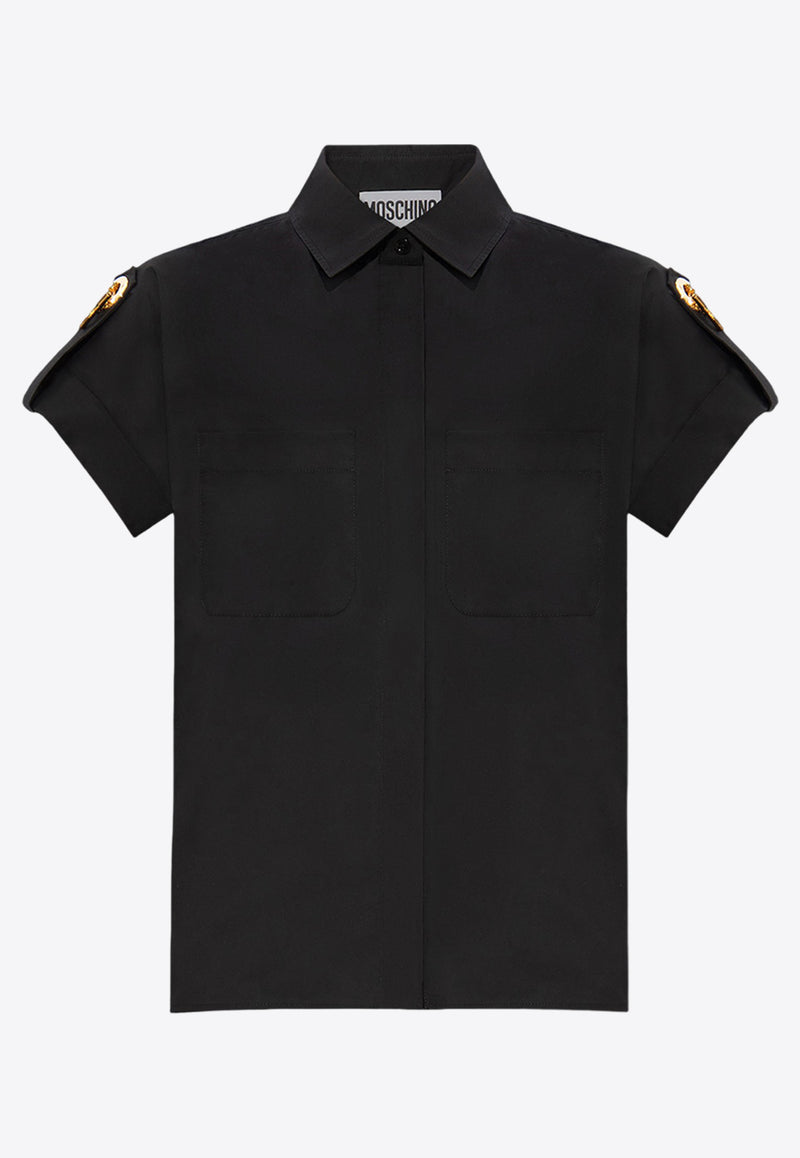 Moschino Logo Short-Sleeved Shirt A0207 0531 0555 Black