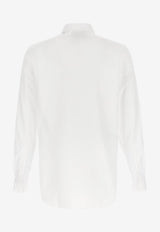 Moschino Teddy Logo Long-Sleeved Shirt White A0221 7035 1001