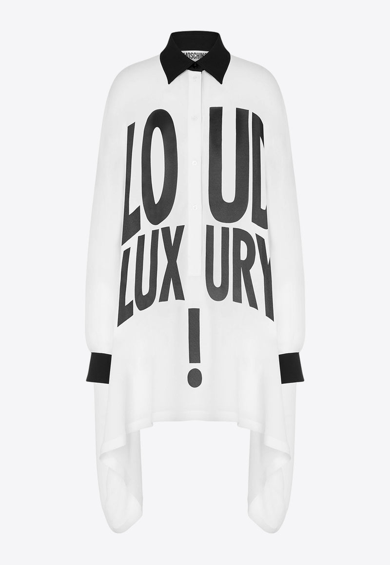 Moschino Loud Luxury! Long-Sleeved Shirt A0222 0437 1001 White