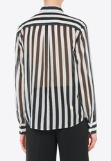 Moschino Archive Stripes Long-Sleeved Shirt A0223 0544 2555 Monochrome