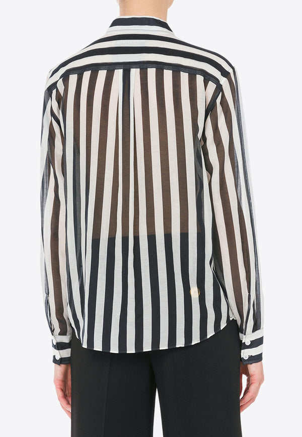 Moschino Archive Stripes Long-Sleeved Shirt A0223 0544 2555 Monochrome