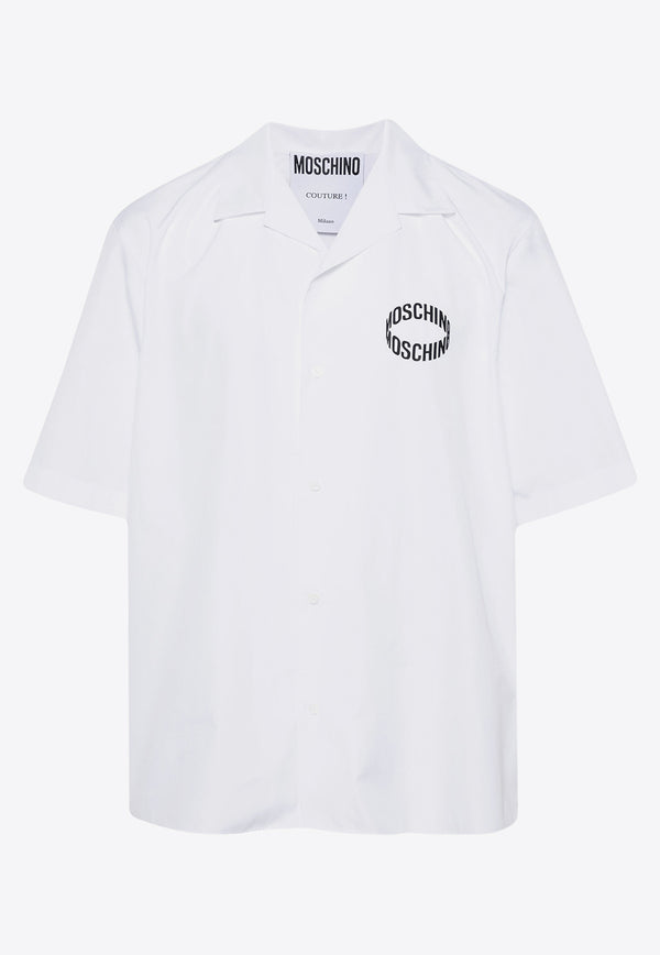 Moschino Logo Short-Sleeved Shirt A0228 2035 1001 White
