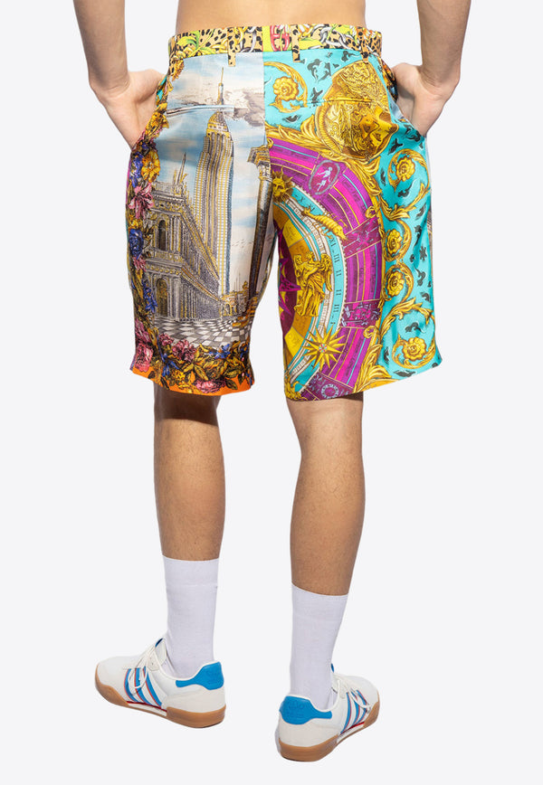 Moschino Scarf Print Bermuda Shorts A0304 0251 1888 Multicolor