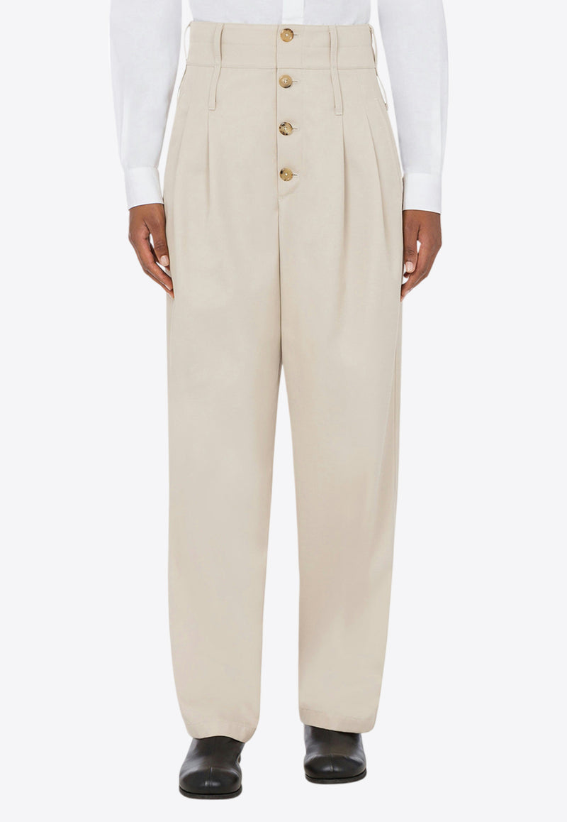 Moschino Straight-Leg Tailored Pants Beige A0304 0513 0045