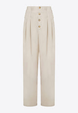 Moschino Straight-Leg Tailored Pants Beige A0304 0513 0045