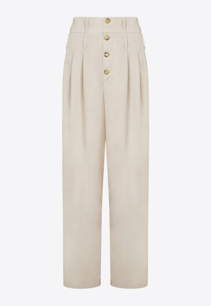 Moschino Straight-Leg Tailored Pants Beige A0304 0513 0045