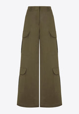 Moschino Flared Cargo Pants A0309 0420 0440 Military Green